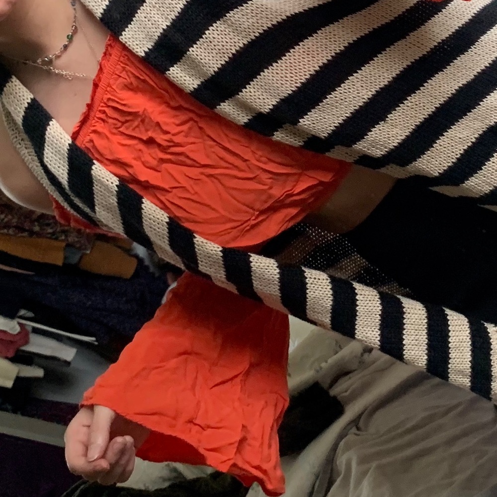 Flowy orange crop top